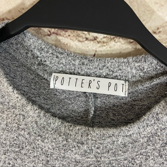 Potters Pot Gray long sleeve tunic top size small - Picture 2 of 4